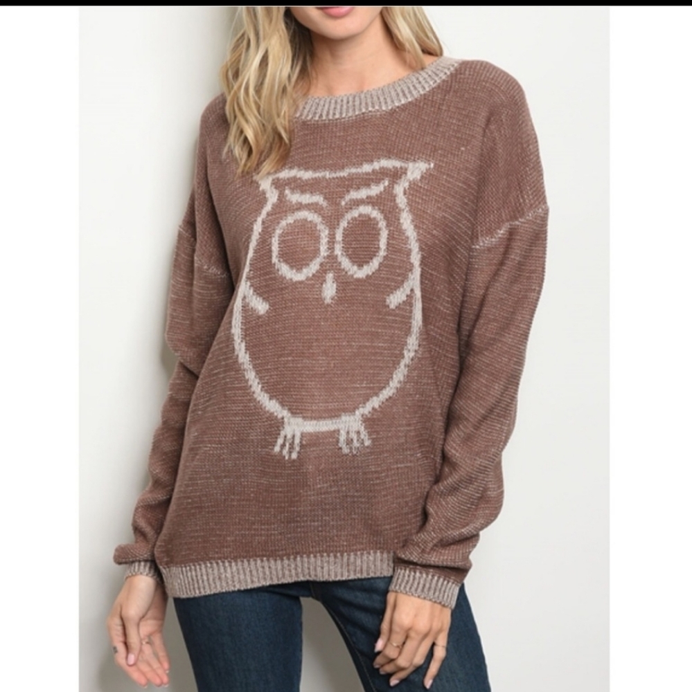 Women's Boho Owl Sweater